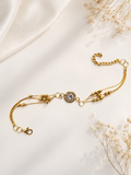 Golden cryral Charm rakhi